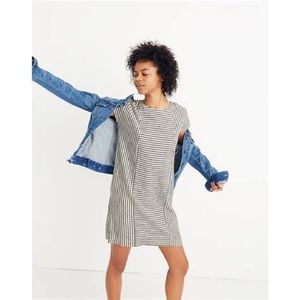 Madewell Striped Button Back Dress XXS